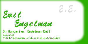 emil engelman business card